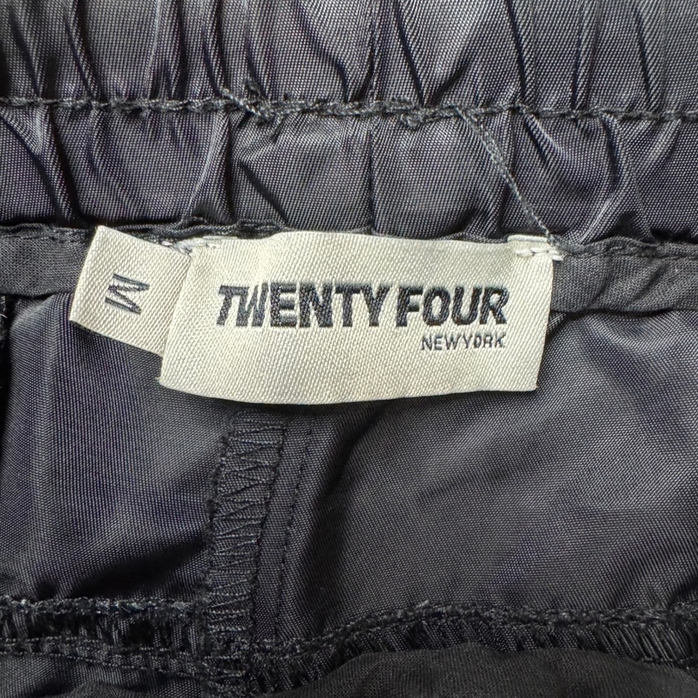 Twenty Four New York Mens Black Drawstring Athletic Short Size Medium Patch Logo - Picture 3 of 10